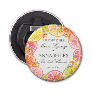 Citrus Floral Main Squeeze Bridal Shower Favours Bottle Opener