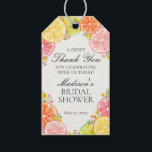 Citrus Floral Main Squeeze Bridal Shower Favours Gift Tags<br><div class="desc">She found her main squeeze! Brighten up your summer celebration with our fresh Citrus Floral party collection. The zesty citrus fruits and vibrant orange and pink wildflowers brings a refreshing burst of colour to any event, creating a lively and cheerful atmosphere. ★ Let me help you plan your next party!...</div>