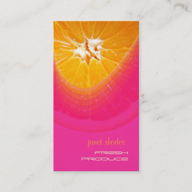 Citrus fruit business cards (Front)