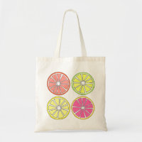Citrus Fruit (Grapefruit Lemon Lime Orange) Tote