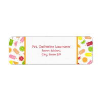 Citrus Fruit Ice Pop Address Label