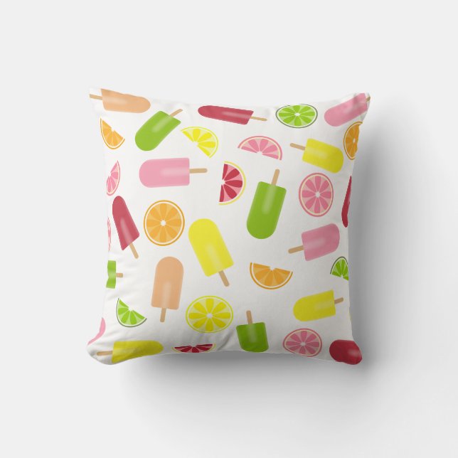 Citrus Fruit Ice Pop Pillow (Front)