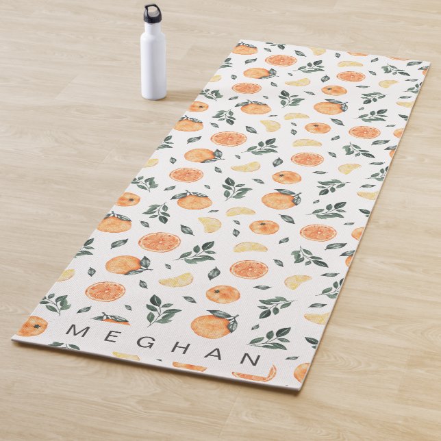 citrus fruit lemon orange Monogram Yoga Mat (In Situ)