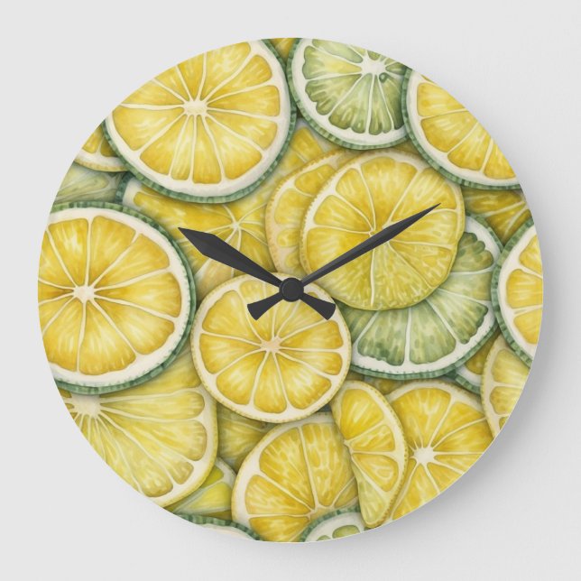 Citrus Fruit Lemon Wall Clock (Front)
