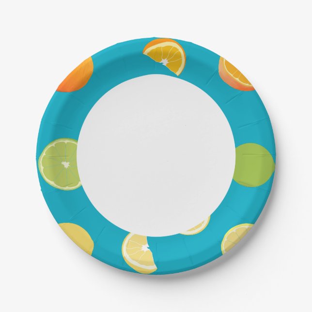 Citrus Fruit Paper Plate (Front)