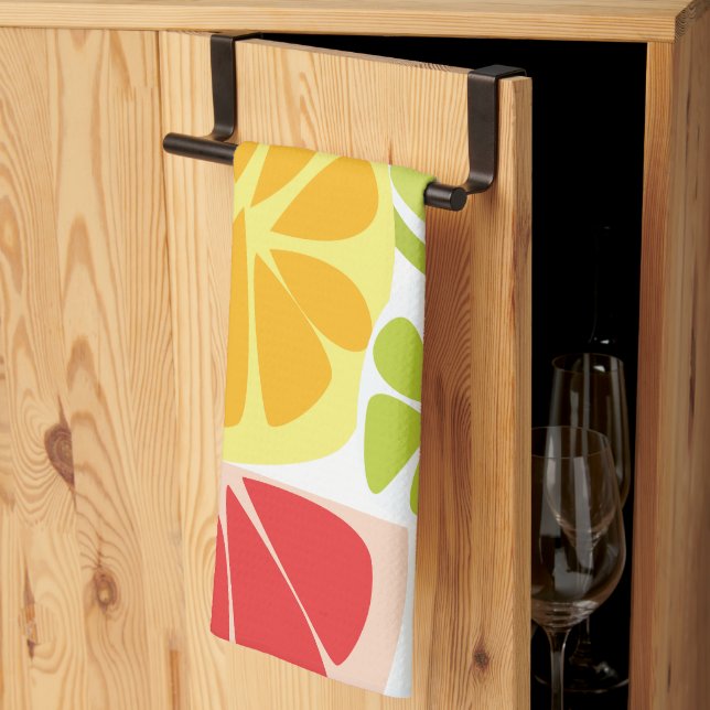 Citrus Fruit Pattern Tea Towel (Thirds Fold)