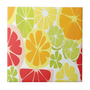 Citrus Fruit Pattern Tile