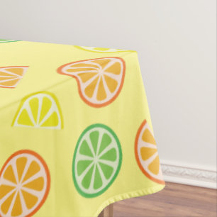 Citrus Fruit Slice Cute First Birthday Lemon Lime Tablecloth