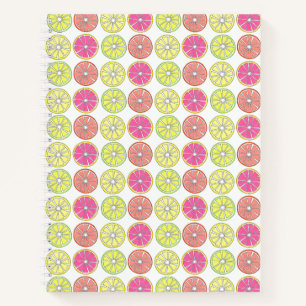 Citrus Fruit Slice Orange Lemon Lime Grapefruit Notebook