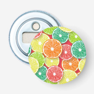 Citrus fruit slices pop art 2 bottle opener