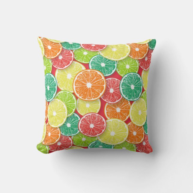 Citrus fruit slices pop art 2 cushion (Front)