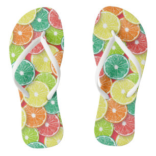 Citrus fruit slices pop art 2 jandals