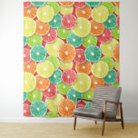 Citrus fruit slices pop art 2 tapestry<br><div class="desc">Hand drawn vector pattern with various slices of citrus fruit</div>