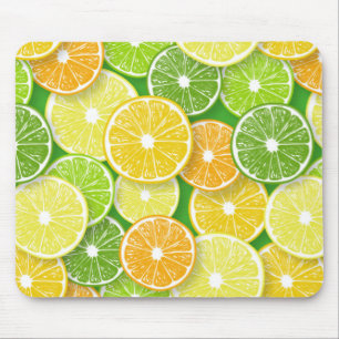 Citrus fruit slices pop art 3 mouse pad