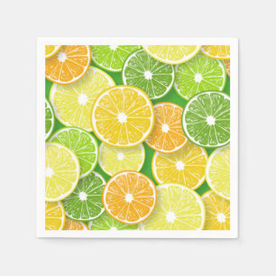Citrus fruit slices pop art 3 napkin