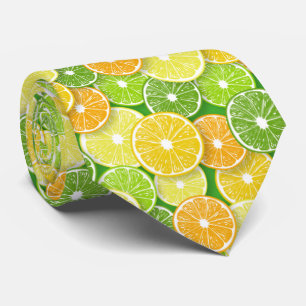 Citrus fruit slices pop art 3 tie