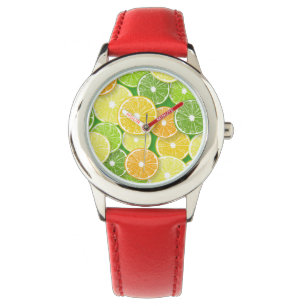 Citrus fruit slices pop art 3 watch
