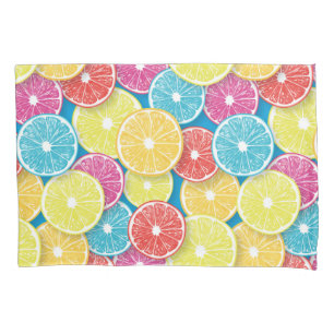 Citrus fruit slices pop art pillowcase