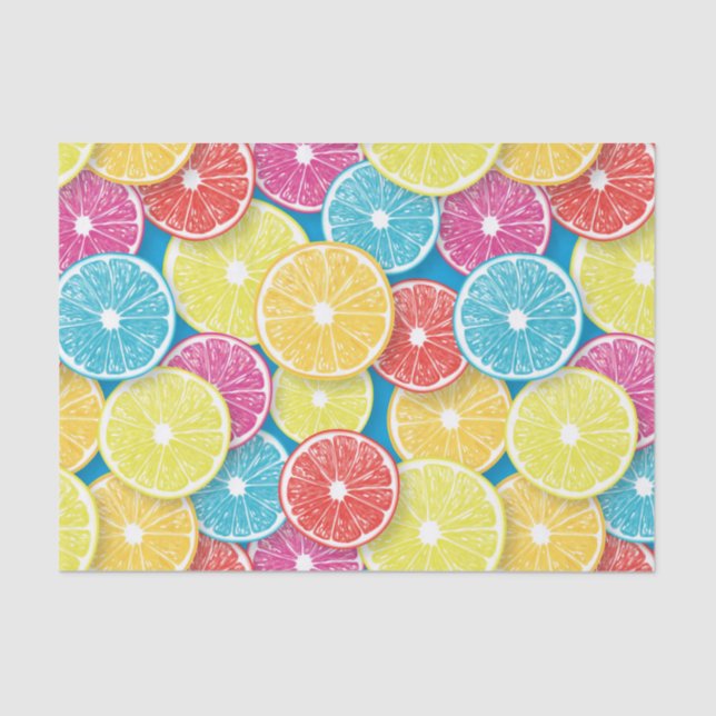 Citrus fruit slices pop art tissue paper (Front)
