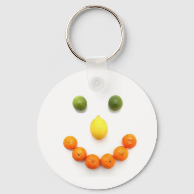 Citrus Fruit Smile Key Ring (Front)