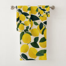 Citrus Fruit Summer Pattern Yellow Lemons