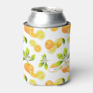 Citrus Fruits Art Oranges and Lemons Patten Can Cooler