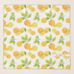 Citrus Fruits Art Oranges and Lemons Patten Scarf<br><div class="desc">Beautiful and realistic watercolor citrus fruits pattern featuring oranges,  lemons,  citrus fruits leaves and lovely blossoms with a name label.
Personalise by changing the name or customise further to add your own touch.</div>