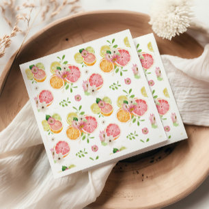 Citrus Fruits Bridal Shower Napkin