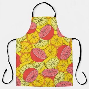 Citrus Fruits Bright Seamless Pattern Apron