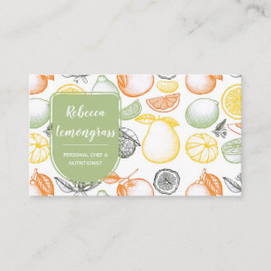 Citrus Fruits Chef Business Card