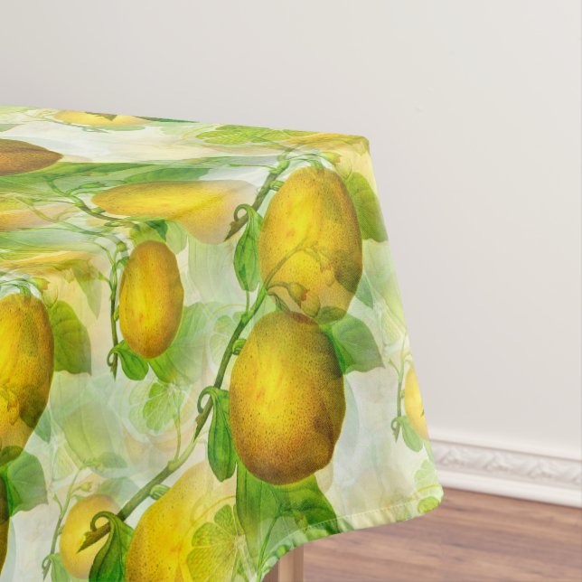 Citrus,fruits,lemons,vintage  short  tablecloth (In Situ)