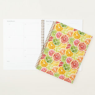 Citrus Fruits Lime Lemon Orange Grapefruit Planner
