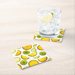 Citrus Fruits Paper Coaster