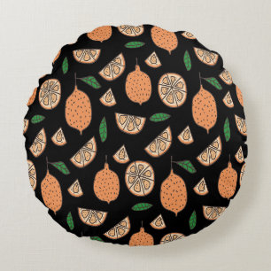 Citrus Fruits Round Cushion