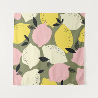 Citrus Fruits Seamless Pattern Tapestry