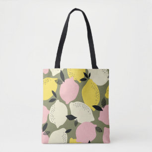 Citrus Fruits Seamless Pattern Tote Bag