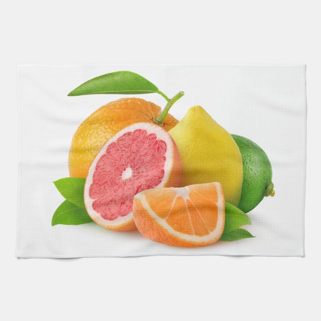 Citrus fruits tea towel (Horizontal)