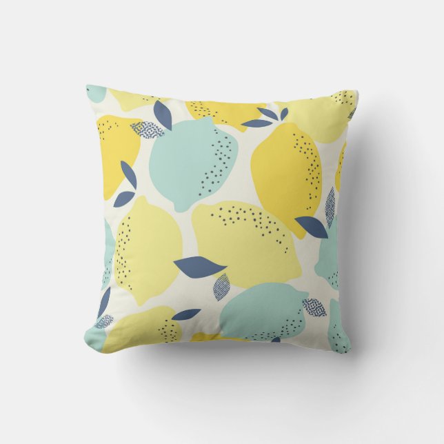 Citrus fruits, vibrant seamless pattern. cushion (Front)