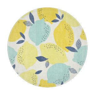 Citrus fruits, vibrant seamless pattern. cutting board