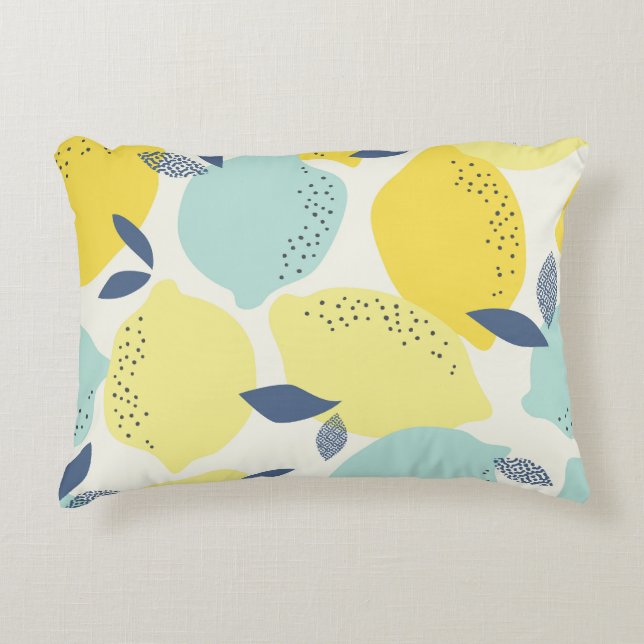 Citrus fruits, vibrant seamless pattern. decorative cushion (Front)