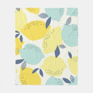 Citrus fruits, vibrant seamless pattern. fleece blanket