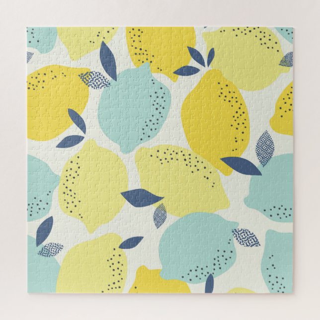 Citrus fruits, vibrant seamless pattern. jigsaw puzzle (Vertical)
