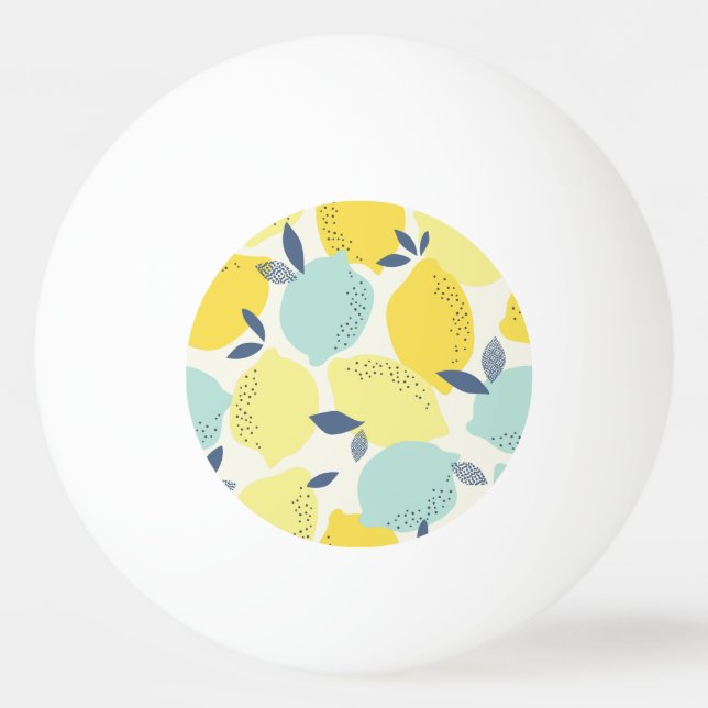 Citrus fruits, vibrant seamless pattern. ping pong ball (Front)