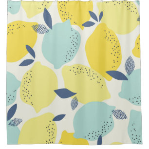 Citrus fruits, vibrant seamless pattern. shower curtain
