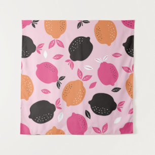 Citrus fruits, vintage textile pattern. tapestry