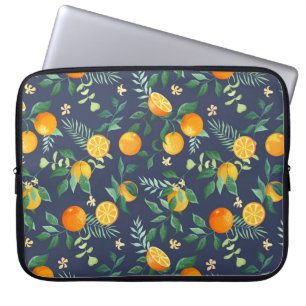 Citrus Fusion: Oranges with Tropical Flair Laptop Sleeve