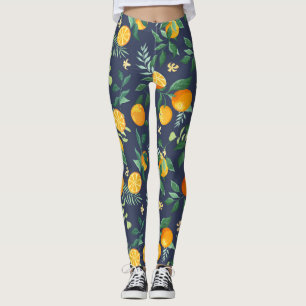 Citrus Fusion: Oranges with Tropical Flair Leggings