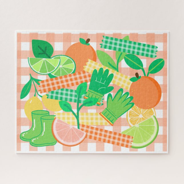 Citrus Garden Bliss Jigsaw Puzzle (Horizontal)