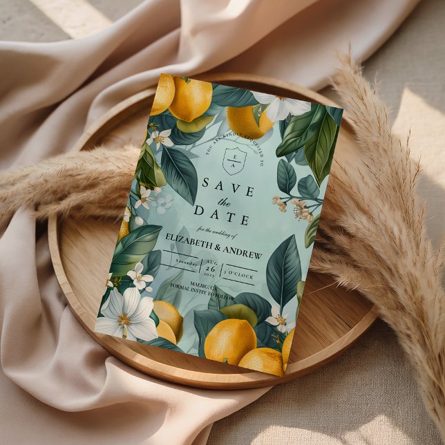Citrus Garden Botanical Wedding Save The Date (Creator Uploaded)