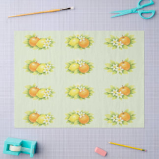 Citrus Garden Orange & Lemon Wedding Tissue Paper